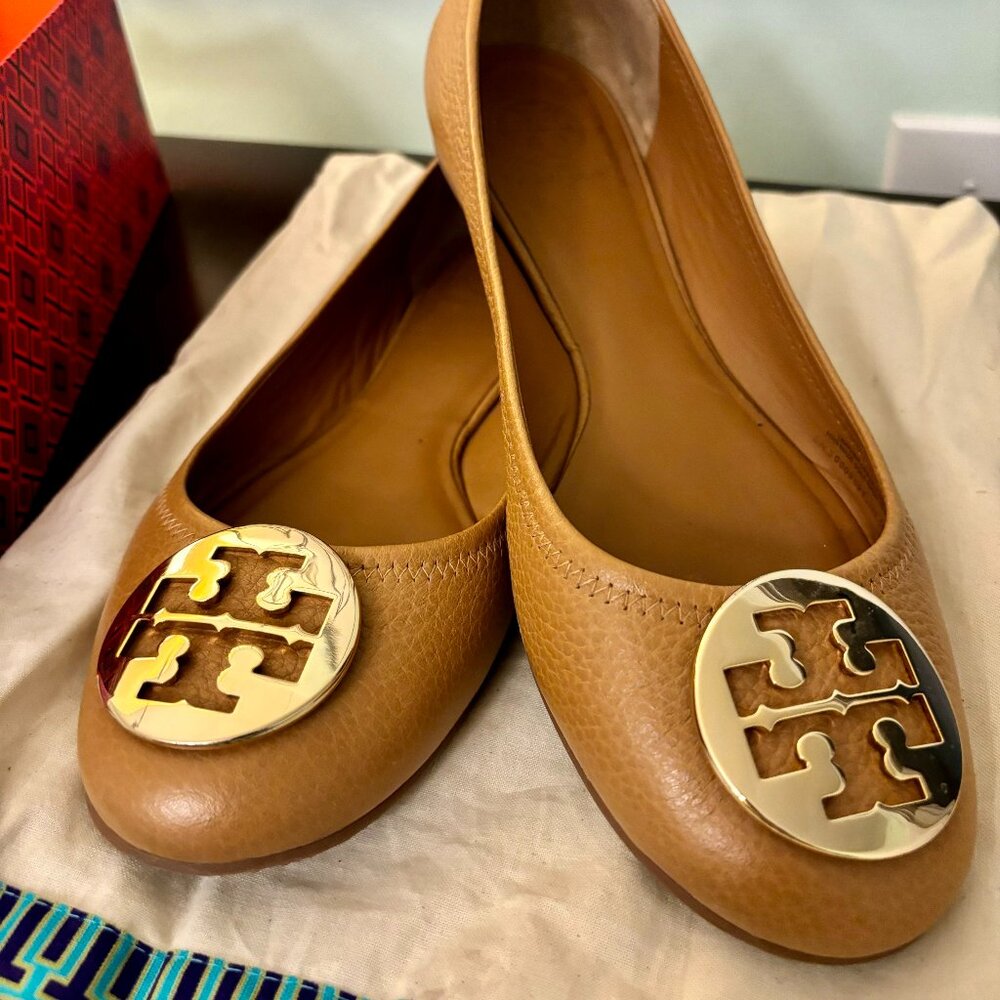 Tory Burch Reva Ballet Flats Royal Tan
